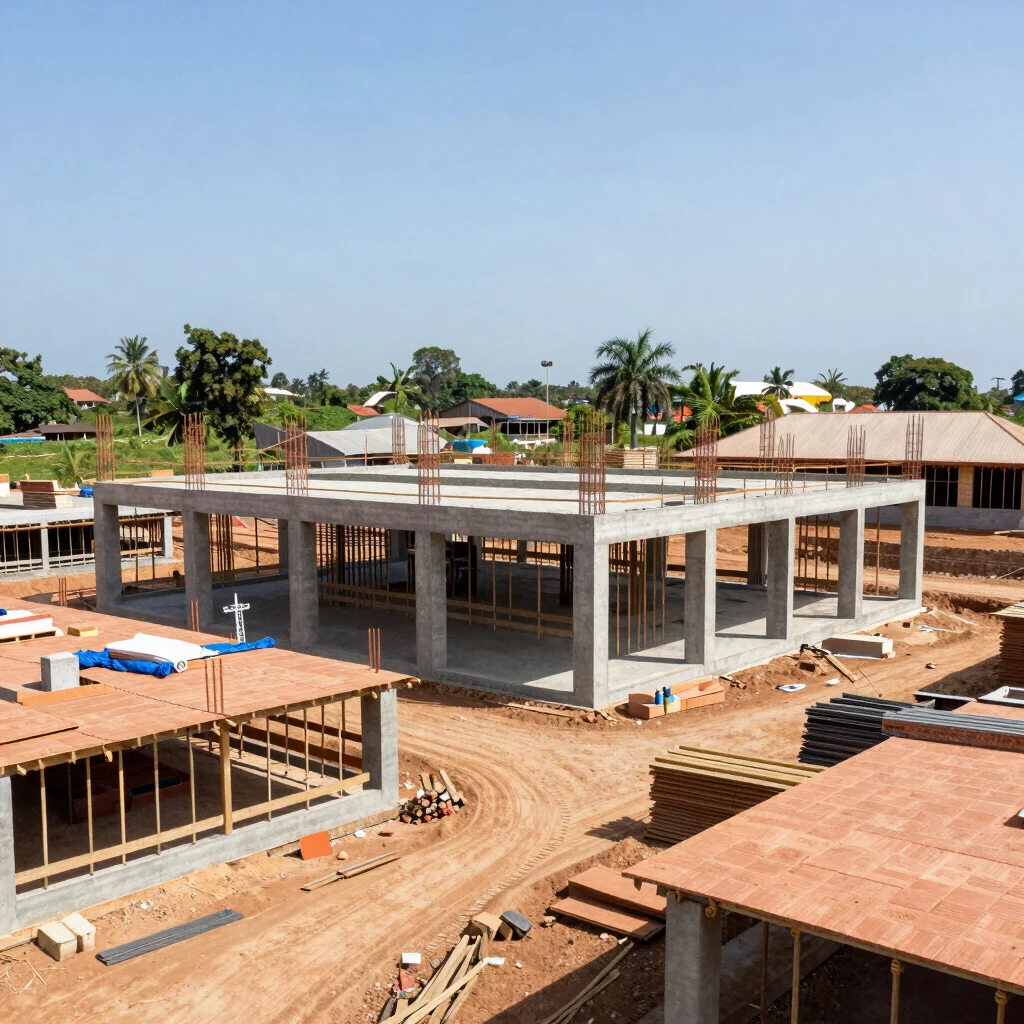 Architectural photography of an ongoing construction site in Abid