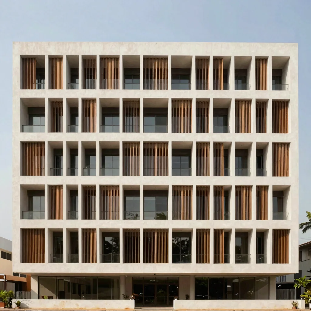 Architectural photography of a contemporary office building exter