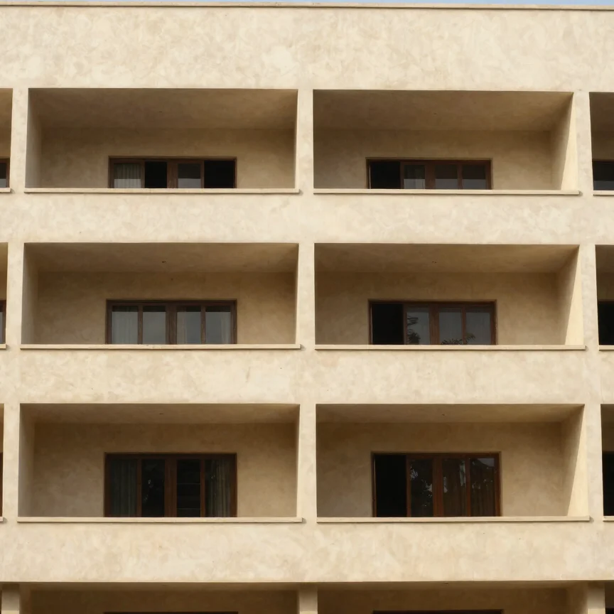 Architectural photography of a contemporary building facade detai